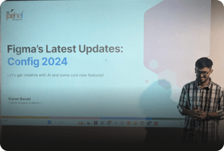 Karan Barad is giving presentation on Figma latest Update config 2024